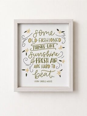 Little House on the Prairie Laura Ingalls Wilder Framed Quote | Dorm Wall Decor